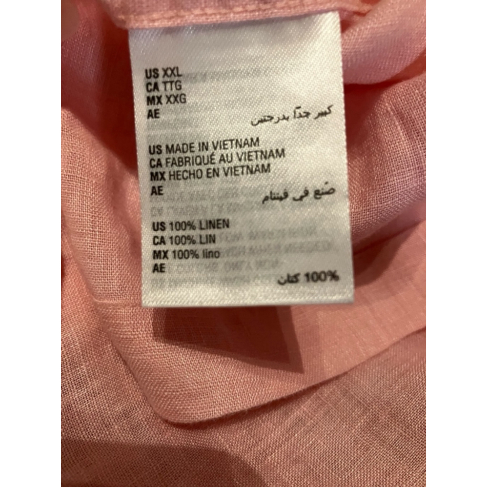 Club Room Pink 100% Linen Shirt XXL NWT - Picture 4 of 10